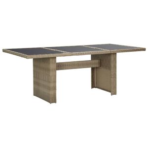 78.7 \ "x39.4 \" x29.1 \ "tavolo da pranzo con Patio marrone con vetro e Rattan eleganti tavoli per intrattenere all'aperto - Product Image 1