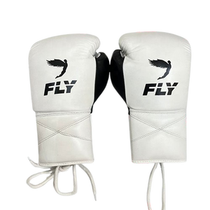 Guantes de Boxeo Profesionales con Cordones, Cierre Antideslizante, Guantes de Muay Thai y Sanda para Artes Marciales, Personalizados, 100% Cuero Genuino - Product Image 1