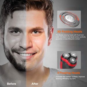 Rasoir rotatif 3D étanche IPX7, rasoir électrique rechargeable pour homme, rasoir indolore avec tondeuse intégrée 2 en 1 pour la coupe de la barbe - Product Image 2