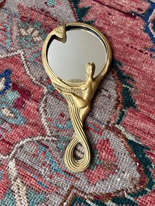Antique <b>Gold</b> Handheld Vanity <b>Mirror</b> <b>Ornate</b> Figure Handle Vintage Makeup <b>Mirror</b> Decorative Dressing <b>Mirror</b> Classic Beauty <b>Mirror</b> - Product Image 6