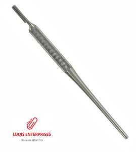 Manche de scalpel rond 16 cm en acier inoxydable, manche de couteau chirurgical réutilisable, autoclavable, instrument médical - Product Image 1