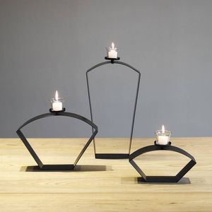 Modern Iron Metal Candle Holder For Dining Table Centerpiece Minimalist Candle Stand For Home Wedding Decor - Product Image 5