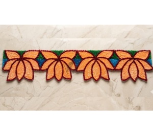 Guirnalda Decorativa de Plumas con Diseño de Pavo Real, 4 Pies, Lavable, para Puerta, Decoración para Diwali, Bodas, Entrada del Hogar, Estilo Moderno - Product Image 3