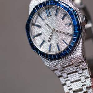 นาฬิกาฮิปฮอปคุณภาพดีแบบกำหนดเอง ประดับเพชรแล็บโกรว์ VVS สำหรับผู้ชาย ของขวัญนาฬิกาเพชร - Product Image 3