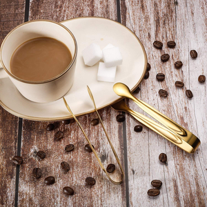 Mini-pinces à glace en acier inoxydable doré pour bar, outil de cuisine, pinces à crème, petites pinces à cocktail en métal - Product Image 3