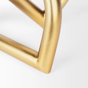 Ensemble de sculptures géométriques en or brossé de style nordique moderne, ornement de table abstrait en laiton en forme d'arche - Product Image 3