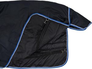 Couverture d'extérieur imperméable pour cheval Horze en tissu Oxford, col montant, rabat de queue moyen, 2 sangles de fixation, pour l'hiver et l'équitation - Product Image 3