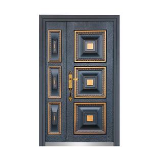 Porte blindée en acier de qualité militaire, porte de sécurité blindée abordable, antirouille et anti-effraction pour la maison africaine - Product Image 1