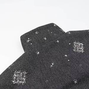 เสื้อคลุมไหมพรมกำมะหยี่บุขนมัสครัตสำหรับผู้หญิงไซส์ใหญ่  ฤดูใบไม้ร่วง  ผ้าหนังวัว  แขนยาว  สไตล์ลำลอง  เรียบหรู  มีเท็กซ์เจอร์  สีพื้น - Product Image 5