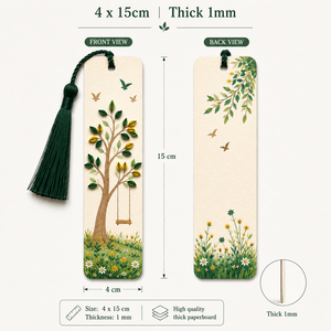 Marcapáginas de quilling hecho a mano con diseño de Árbol de la Vida al por mayor, tarjeta de quilling personalizada con borla, papelería con temática de naturaleza, fabricante ODM/OEM - Product Image 2