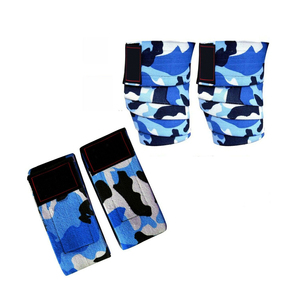 Blue Camouflage Knee Protectors Breathable Neoprene Compression Quick Dry Unisex Hook & Loop Closure Sports Protection Gear - Product Image 1