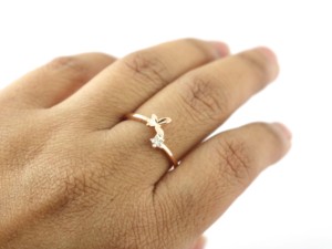 Anillo Delicado de Plata de Ley 925 Hecho a Mano con Forma de Mariposa, para Promesa, Compromiso o Boda, con Circonita Cúbica - Product Image 5