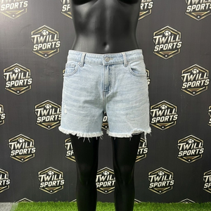 Shorts en jean léger respirant personnalisés pour femme, taille haute, ourlet effiloché, déchiré, décontracté, été, style hot pants - Product Image 2