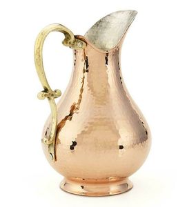 Jarra de Cobre Sólido para Bebidas con Asa de Latón, Jarra de Agua Premium para Restaurantes, Hoteles, Servicios de Catering, Proveedor de Artículos de Cocina - Product Image 3