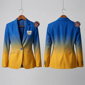 Sigma Gamma Rho การออกแบบล่าสุดแฟชั่นสุภาพสตรีเสื้อเบลเซอร์ที่กําหนดเองพิมพ์ผ้าฝ้ายโพลีเอสเตอร์ผู้หญิงเสื้อเบลเซอร์ - Product Image 1