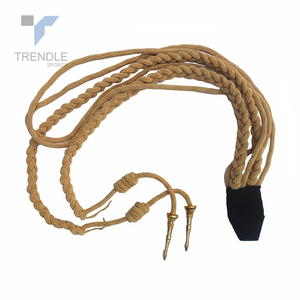 Aiguillette tressée artisanale haut de gamme en fil de bullion avec embouts métalliques pour usage cérémoniel et extérieur - Product Image 5