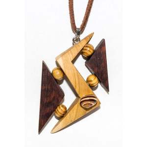 Collier de luxe vintage pour femmes, artisanat en bambou et en bois à la mode - Product Image 5