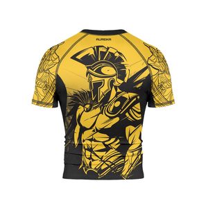 Rashguard personnalisé en gros unisexe UPF 50 Protection UV Tissu haute performance Sublimation Anti-éruption Cutanée Polyester Fabrication OEM Vente en gros OEM - Product Image 4