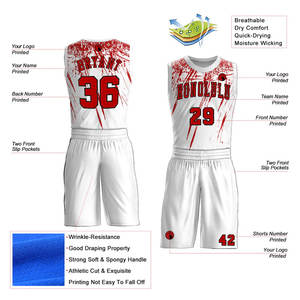 Uniformes de Baloncesto Personalizados de Alta Calidad Profesional - Ropa Deportiva Transpirable de Poliéster con Diseño y Opciones de Logotipo Personalizados - Product Image 5