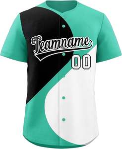 Uniforme de Béisbol Personalizado con Impresión Digital para Hombre, Cuello en V, Patrón 3D, 100% Poliéster, Transpirable y de Secado Rápido - Product Image 1