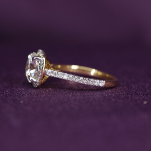 <b>925</b> Sterling <b>Silver</b> Classic Promise Wedding <b>Ring</b> 2 Carat Cushion Cut VVS1 Original Moissanite Halo Engagement <b>Ring</b> Claw Setting - Product Image 2