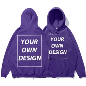 <b>Pink</b> Hooded <b>Sweatshirt</b> Oversized Fit Front Pocket Digital Print Casual Solid Color Winter Wear Fleece Material Men's - Product Image 5