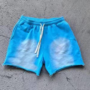 กางเกงขาสั้นผู้ชายปี 2026 ผ้าเฟรนช์เทอร์รี่ หนานุ่ม ผ้าฝ้าย สตรีทแวร์ วินเทจ ขาดๆ ซีดจาง สไตล์ย้อมสีแบบแอซิดวอช สำหรับผู้ชาย - Product Image 2