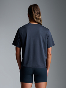Camiseta de Cuello Redondo para Mujer, Suave, Lisa, Ajustada, de Manga Corta, Informal, Básica - Product Image 2