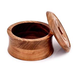Conteneur alimentaire moderne multi-usage en bois brun et blanc avec couvercles rabattables, portable pour la cuisine et les fêtes - Sucre, sel, fruits secs - Product Image 2