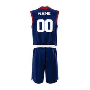 Ensemble de maillot de basket vert et bleu sans manches, col en V, anti-humidité, respirant, taille élastique, 100 % polyester, unisexe adulte, été - Product Image 5