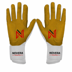 Custom Long Cuff Professional Baseball/Softball <b>Gloves</b> with Custom Logo Anti-Slip Standard Fit-Goatskin Leather - Product Image 2