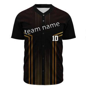 Camiseta de Béisbol Personalizada con Botones, Sublimada, para Hombre, Transpirable, de Poliéster, Uniforme Bordado, Estampado, en Blanco, para Softbol, en Oferta - Product Image 1