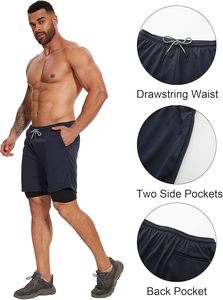 <b>Men</b> <b>Compression</b> <b>Shorts</b> Breathable Lightweight Stretch Fit Athletic Training Running Fitness Gym Workout Cycling Performance - Product Image 3