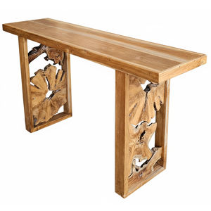 Mesa Consola de Madera de Teca de Grado Lujoso, Diseño Escultural Único, Precio de Fábrica, Moderna, Duradera, Escritorio Decorativo, Mesa de Madera Sólida Sostenible - Product Image 1