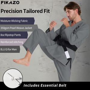 ชุดยูโด BJJ คุณภาพสูง ผ้าฝ้ายทอแบบเพิร์ลวีฟ ระบายอากาศได้ดี น้ำหนักเบา ทนทาน ชุดฝึกซ้อม รับสกรีนโลโก้ สำหรับผู้ชายและผู้หญิง - Product Image 4