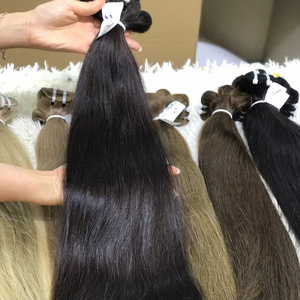 Cheveux naturels raides de haute qualité du Vietnam, ondulés, naturels, Remy vierges 1B, longueur professionnelle, tissage à la machine - Product Image 1