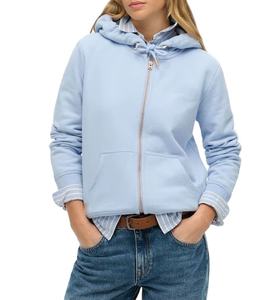 Sweat-shirt à capuche surdimensionné personnalisé pour femme, en molleton de coton respirant, design tendance streetwear, hiver, fermeture éclair intégrale, deux poches - Product Image 1