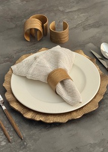 Wood Napkin Rings Semi Circle 4.5cm Wabi Sabi Style Eco Friendly <b>Table</b> Decoration for Wedding - Product Image 1