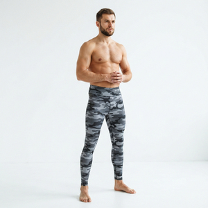 <b>Men</b> Full Length Camo Compression Leggings Elastic Waist Printed Workout <b>Pants</b> Sportswear <b>Yoga</b> Tights Breathable Gym Workout <b>Pant</b> - Product Image 2