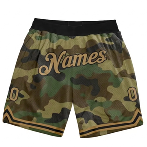 Shorts de basketball pour hommes en gros, maille haute qualité, poches latérales, personnalisables avec nom, tenue de sport décontractée - Product Image 1