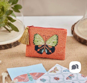 Nouveau design classique, porte-monnaie perlé fait main, pochette brodée de perles de rocaille, motif dessin animé, impression typographique personnalisée - Product Image 1