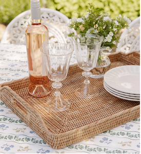 Bandeja de ratán estilo boho con precio de mayoreo, color y diseño personalizables, para sala de estar, dormitorio, habitación de invitados, bandeja para servir café. - Product Image 3