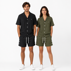 Conjunto de Camiseta y Pantalones Cortos de Verano 2026 Personalizados, 2 Piezas, para Hombre, de Nailon, Transpirable, Holgado, Informal, con Logotipo OEM - Product Image 1