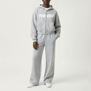 Conjunto Deportivo Unisex Gris de Invierno para Maternidad, Estilo Urbano, con Capucha, Cierre con Cordón, Estampado de Logotipo, Corte Regular Informal - Product Image 4