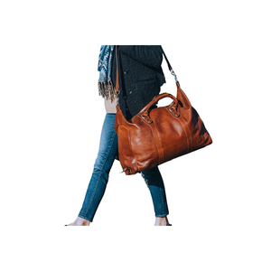 Sac de voyage en cuir véritable de buffle pleine fleur pour femme, personnalisable, imperméable, élégant, avec fermeture éclair et lettres personnalisées – Meilleures ventes - Product Image 1