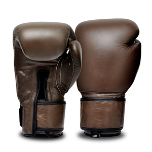 Dawnforce Fight Gear Black Leather Full Finger for Closure <b>Waterproof</b> Boxing Training Gloves for Adults 8oz 12oz 14oz 16oz - Product Image 6