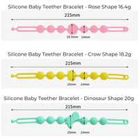 Bracelet de dentition en silicone multicolore pour bébé - Jouet de dentition flexible non toxique unisexe pour bébés de 0 à 24 mois