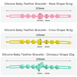 Mordedor de silicona para bebé, pulsera de silicona, juguetes de dentición para bebés, juguete de dentición flexible para bebés - Product Image 5