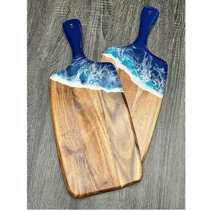 Planche à découper et à fromage en bois et résine écologiques, produit de cuisine de style campagnard, qualité supérieure, fabriqué en Inde, fait main - Product Image 4