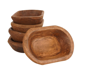 Bol à pâte en bois de qualité supérieure pour la décoration de table, sculpté à la main, style farmhouse, vente en gros - Product Image 4